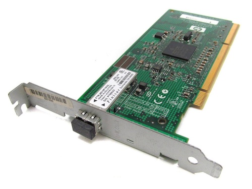 366607-002 Контроллер HP NC370F PCI-X Multifunction 1000SX Gigabit Server Adapter - Single-port with Gigabit Ethernet, TCP/IP Offload Engine (TOE), for Windows, accelerated iSCSI, and Remote Direct Memory Access (RDMA)