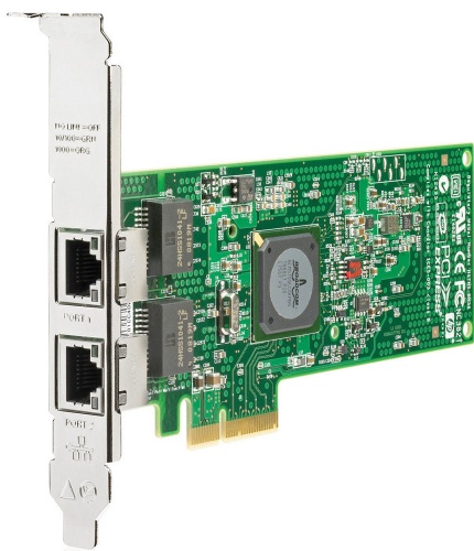 458492-B21 Сетевая Карта HP NC382T Dual Port Multifunction Gigabit Server Adapter (Broadcom) BCM5709CC0KPBG 2x1Гбит/сек 2xRJ45 LP PCI-E4x