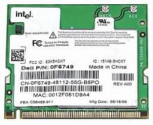 F6749 Модуль WiFi Dell (Intel) PRO/Wireless WM3A2915ABG 2915ABG 802.11a/b/g 54MBit/s miniPCI