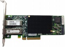 595325-001 Сетевой Адаптер HP StorageWorks CN1000E 2P Converged Network Adapter (Emulex) OCE10102 4Гбит/сек Dual Port 2xSFP+ HBA LP PCI-E8x 2.0