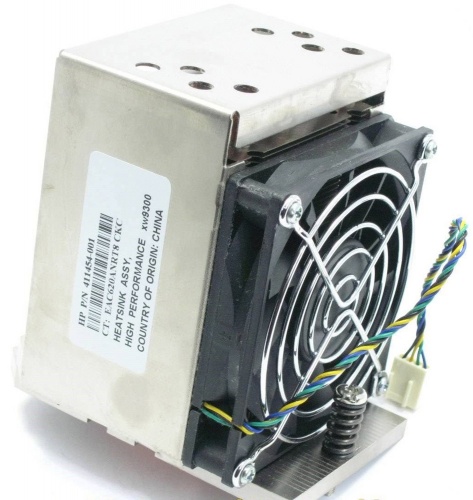 412100-001 Радиатор HP Heatsink (with fan & 2 screws-springs) for CPU Workstation XW9300