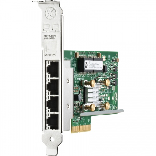 647594-B21 Сетевая Карта HP 331T PCI Express Quad Port Gigabit Server Adapter HSTNS-BN62 128Mb 4x1Гбит/сек 4xRJ45 LP PCI-E4x 2.0