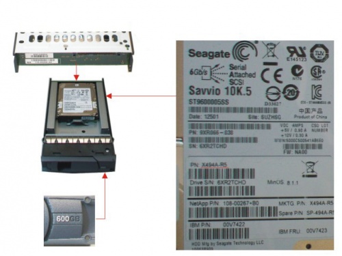 X494A-R5 Disk Drive,600GB 10k 2.5" NSE,FAS2220