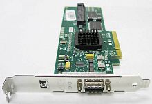 414142-001 Контроллер SAS HP SC44GE [LSI Logic] SAS3442E-HP LSISAS1068 Int-1хSFF8484 (32-pin) 4xSAS/SATA Ext-1xSFF8470 (4xSAS/SATA) RAID10 U300 LP PCI-E8x