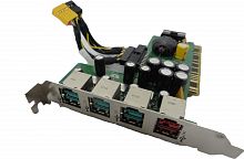 439756-000 Контроллер HP Powered USB Port Card 2-12V 4USB v.2.0 2x12v 1x24v PCI For POS Systems rp5700