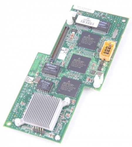 371704-001 Сетевая Карта HP NC370i Multifunction Dual Port Gigabit Server Adapter Mezzanine Card (Broadcom) BCM5703CKFB 2x1Гбит/сек PCI-X For BL20pG3