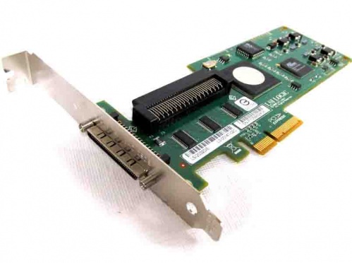 NU947 Контроллер SCSI Dell (LSI Logic) LSI20320IE Int-1x68Pin Ext-VHDCI RAID0/1 UW320SCSI PCI-E4x